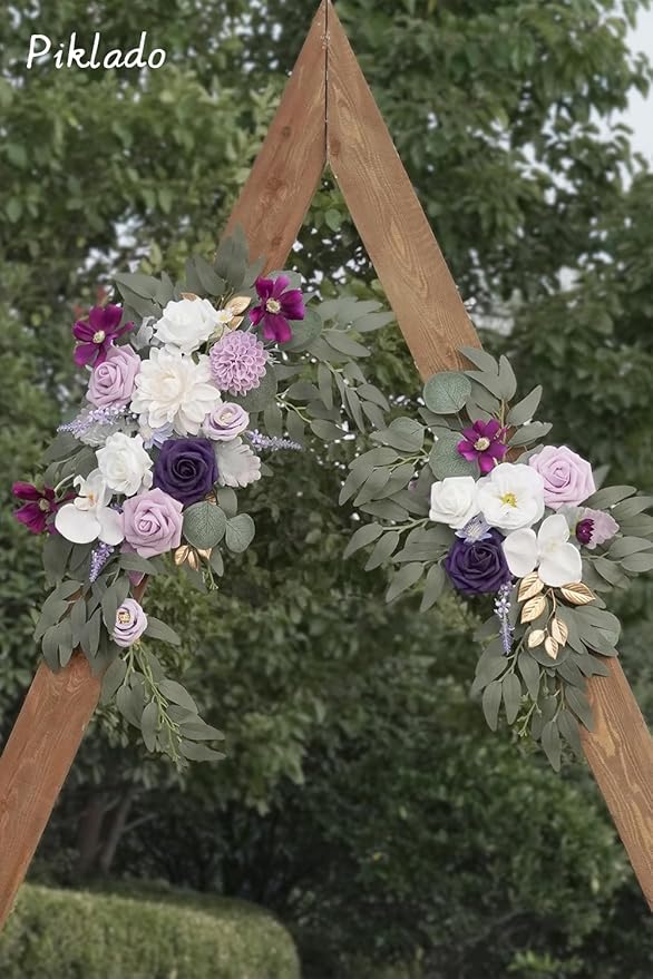 Faux Flower Swag Set of 2 for Wedding Welcome Signs Floral Swag Wedding - Image 6