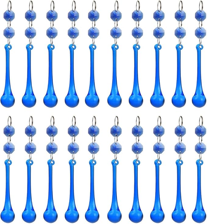 H&D 10pcs Suncatcher Crystal Raindrop Chandelier Prisms Pendants, Glass Prisms - Image 8