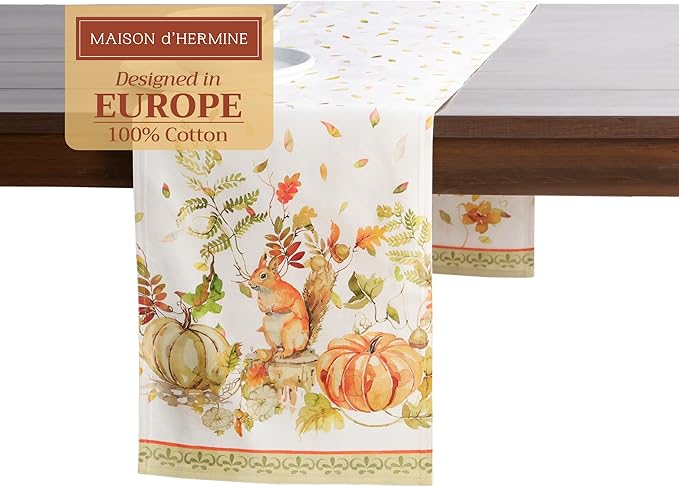 Maison d' Hermine Table Runner 100% Cotton Double Layer Table Runners 108 by MaisondHermine
