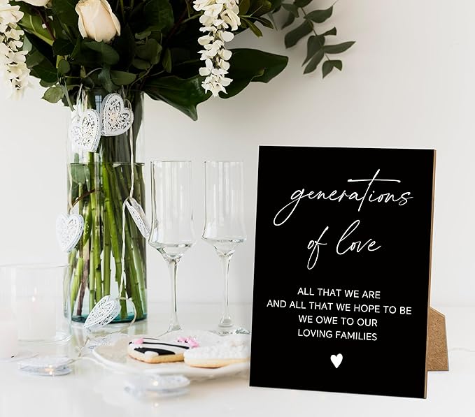 Wedding Signs for Reception, 8x11 Black Minimalist Style Love Signs for Wedding - Image 3