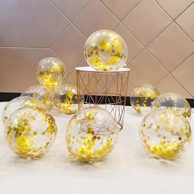 Gold Metallic Foil Star Confetti 0.78inch/2cm 8000PCS Table Confetti - Image 3