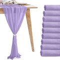 10 Pack 10ft Light Purple Chiffon Table Runners Wedding Table Runner Sheer by VZZNN