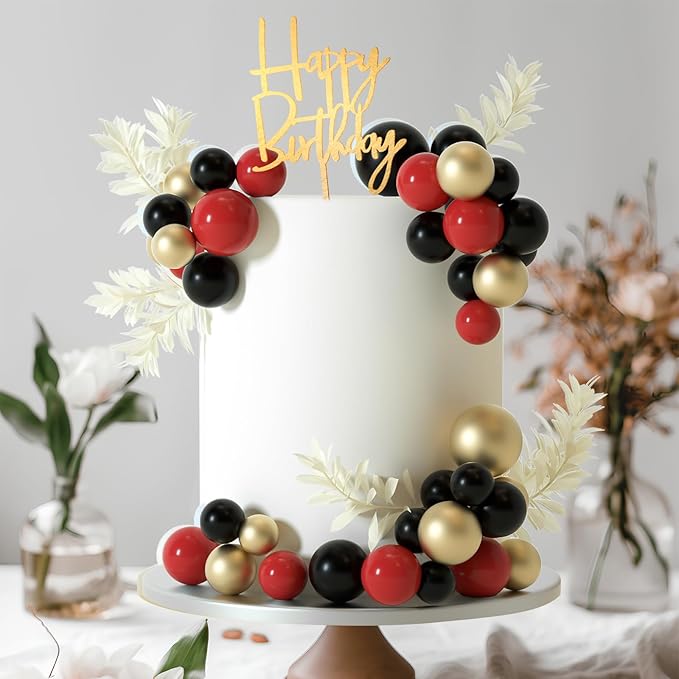 MIAHART Ball Cake Toppers Boho Grass Cake Topper Ball Cake Insert Decoration - Image 5