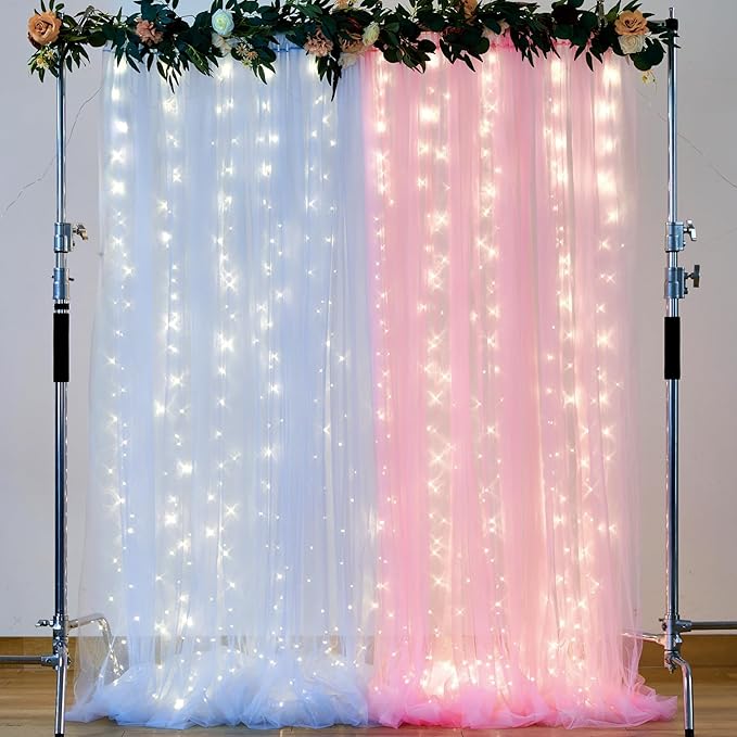 Pink and Blue Backdrop Curtains - Image 4