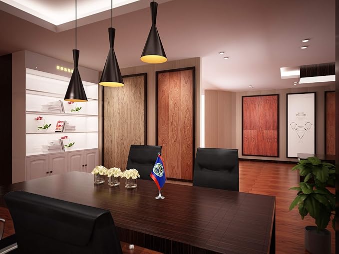GentleGirl.USA Belize Table Flags, Stick Small Mini Belizeans Flag Office Desk - Image 3