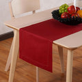Cotton Linen Table Runner 120 Inches Long – Farmhouse Red Table Runner by HomeEkaa