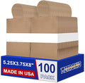METRONIC Brown Paper Bags with Handles Bulk 5.25x3.75x8'' 100 Pcs Kraft Gift by METRONIC