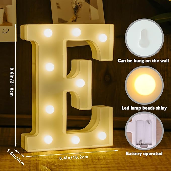 Led Light Up Letters, Led Marquee Letter Lights Love Sign, Decorative Numbers - Image 2