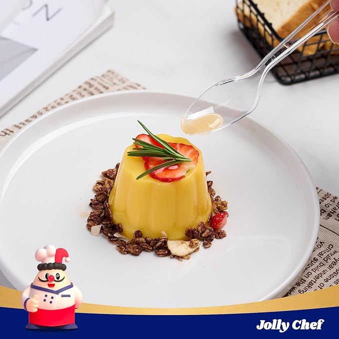 JOLLY CHEF 300 Count Clear Plastic Teaspoons Heavy Duty, 6.54" Heat Resistant - Image 5