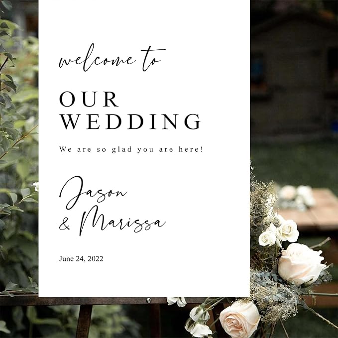 Welcome To Our Wedding Vertical Wedding Welcome Signs, Welcome Sign Wedding - Image 2