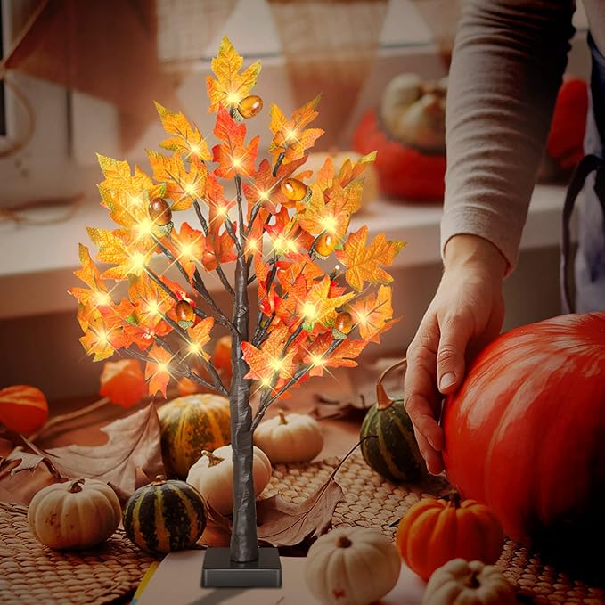 24 Inch Lighted Maple Tree - Image 9