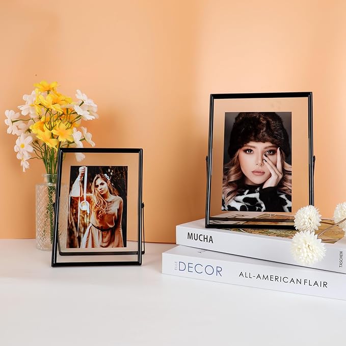 Black Floating Frame, For Picture 4x6, Tabletop Shelf Photo Frame, Classy Gift - Image 7