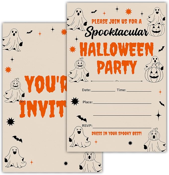 Halloween Party Invitations, Ghost Spooktacular Halloween Party Fill in Invites by RNYJJ