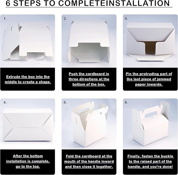 XAGLVV 24pcs White Gable Party Favor Boxes, 7 x 3.5 x 6.6 Inches, Kid Party - Image 7