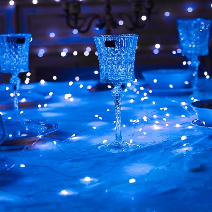 HXWEIYE 6 Pack Blue Fairy Lights Battery Operated, 7ft 20LED Mini Mason Jar - Image 6