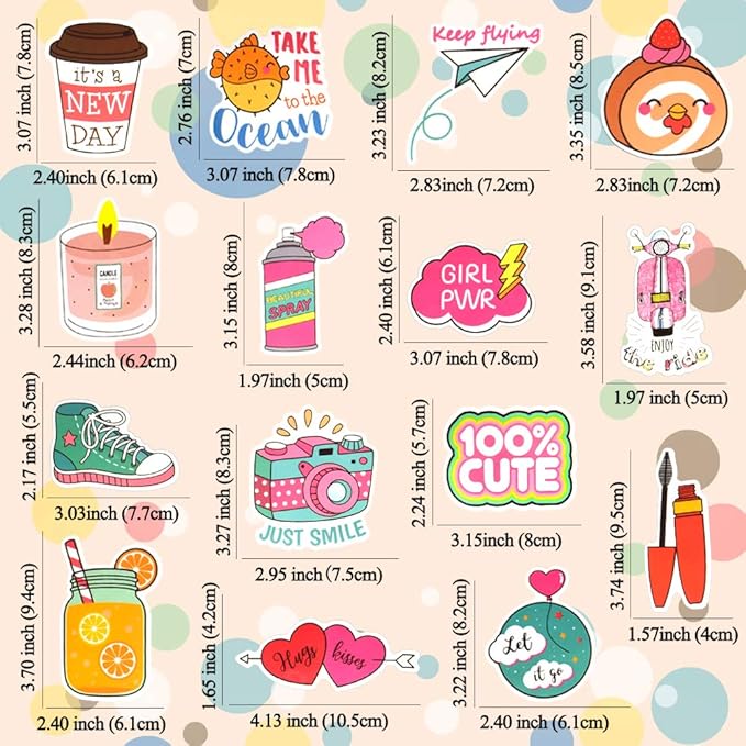 QTL Cute Stickers for Girls VSCO Stickers for Hydroflask Laptop Kids Teens - Image 4