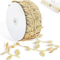 Naidiler Gold Leaf Ribbon, 20 Yards Artificial Gold Leaf Trim by NaidilerBeautifyYourLife