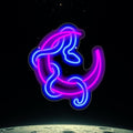 Snake on Moon Neon Sign, Animal Neon Sign, Neon sign Art Bedroom, Snake wall by Mingxigo