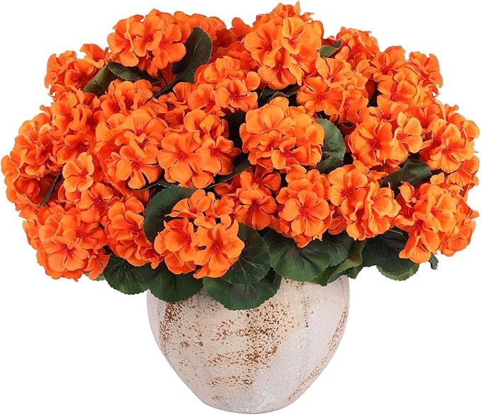 Hananona 12 Pcs Artificial Geranium Flowers - Image 2