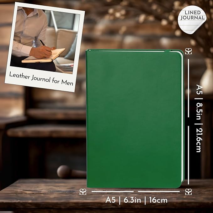 SETTINI Journal Notebook for Writing, Vegan Leather Hardcover Notebook - Image 3