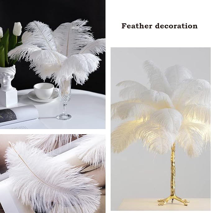 NEWONG 30pcs Blue-Purple Ostrich Feathers Natural Bulk 9-12inch Vase Craft - Image 6