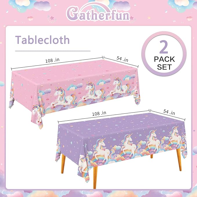 Gatherfun Unicorn Party Supplies Set: Perfect Unicorn Birthday Decorations - Image 2