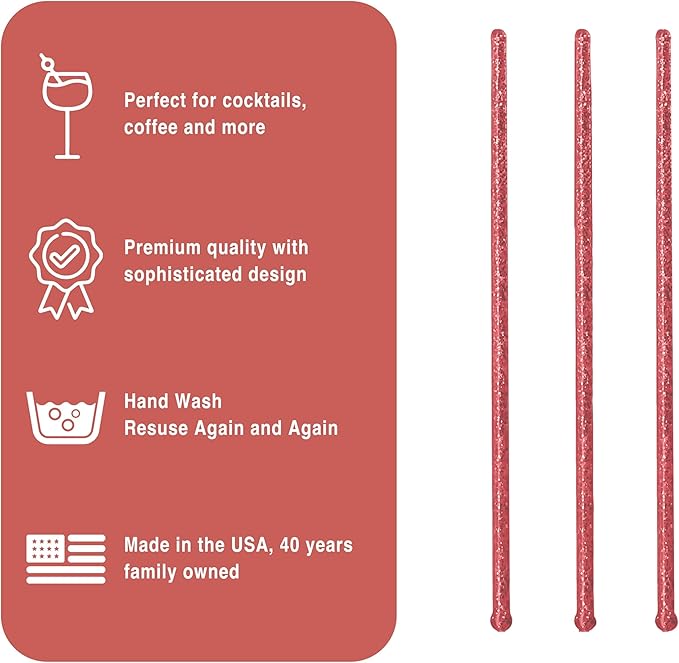 Coffee and Cocktail Stirrers, Reusable Plastic Drink Stirrer Sticks, 100 Ball - Image 3