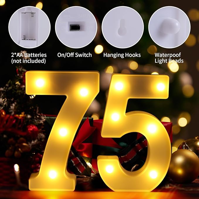 75th Birthday Decorations for Women Men, 75 Birthday Decorations for - Image 3