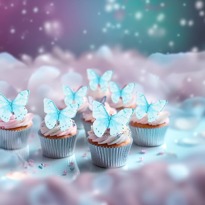 Ephlyn 48Pcs Edible Wafer Paper Butterflies - Image 5