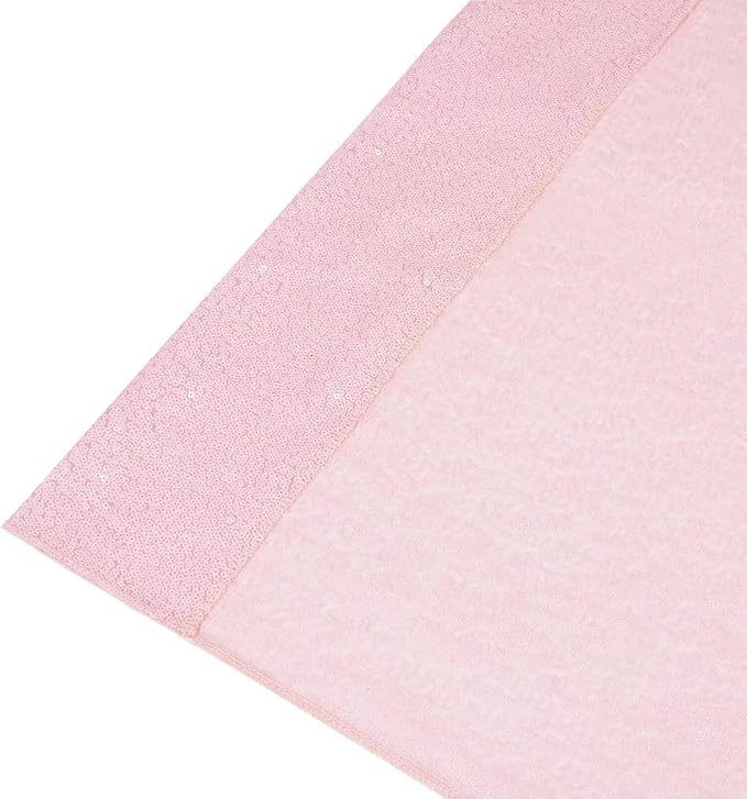 Eternal Beauty Sequin Backdrop Curtains, 2x8 Ft-2 Panels Pink Back Drop - Image 7
