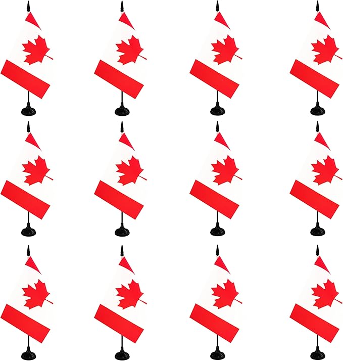 Canada Desk Flag, 12 Pack Canadian Table Office Flag by Unknown