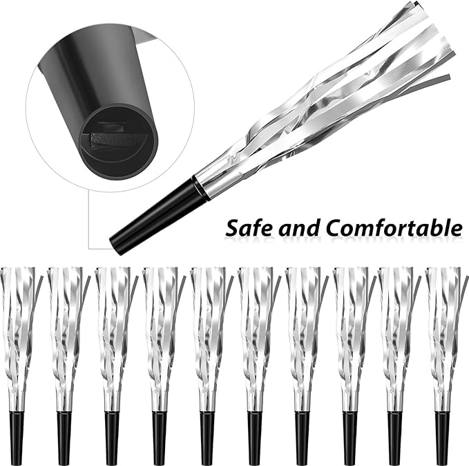 200 Pcs Party Blowers Noise Makers Party Horns Blowout Clappers Noisemakers - Image 2