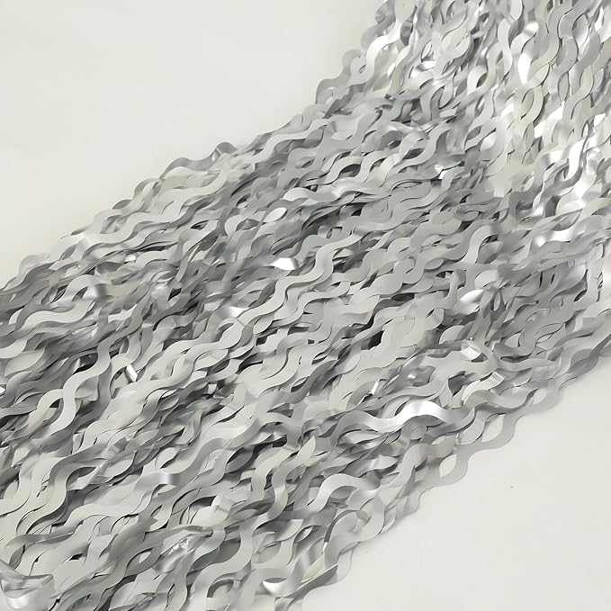4 Pack 3.3x6.6ft Silver Foil Fringe Backdrop - Image 7