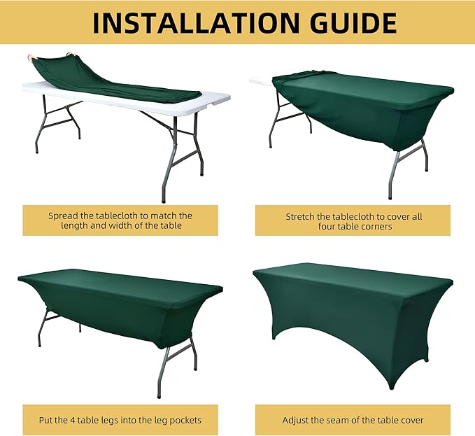 10-Pack 6ft Spandex Table Covers - Image 5