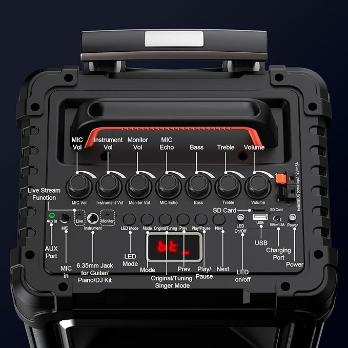 JYX Karaoke Machine with 2 Wireless Mics, PA System with Remote Control - Image 9