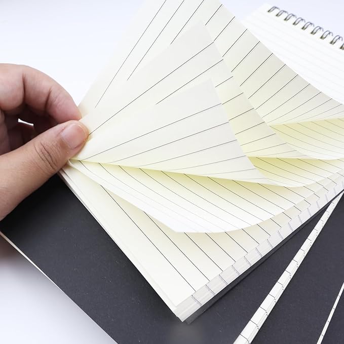 4 Pcs Top Bound Spiral Notebook, 8.3 inch x 5.8 inch, 60 Sheet, 7mm College - Image 4