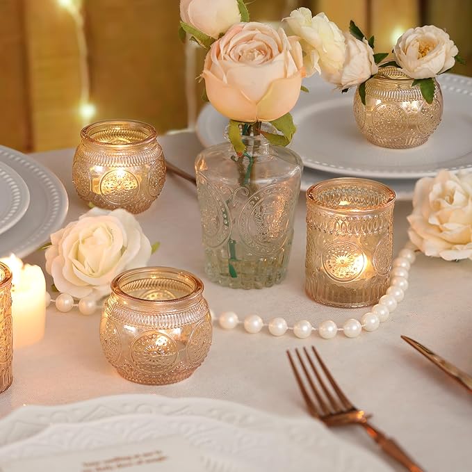 DARJEN Gold Votive Candle Holders Set of 36 - Image 4