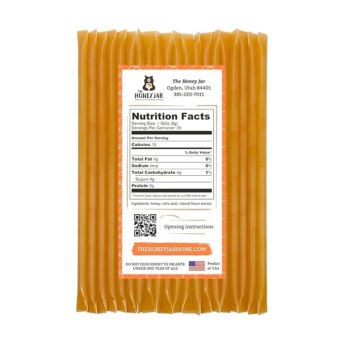 The Honey Jar Peach Flavored Honey Sticks - Image 2