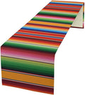 Mexican Table Runner, Colorful Stripe Art Table Runner by Unknown