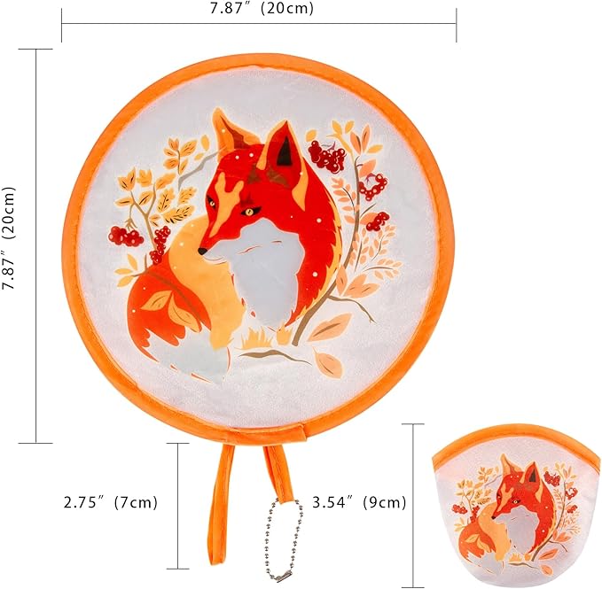 4 Styles Animal Flowers Round Foldable Hand Fan Japanese Foldable Fan Handheld - Image 2