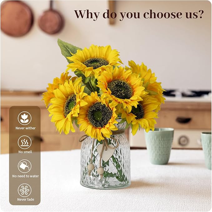 Artificial Sunflowers Flowers - Image 3