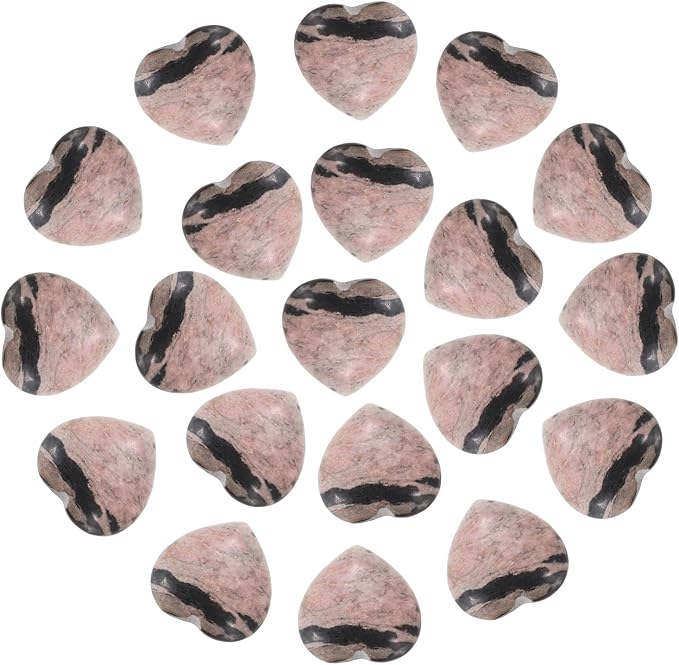 PATIKIL 20 Pcs Natural Heart Shaped Crystal Stone, 0.6 Inch Mini Polished Love by PATIKIL