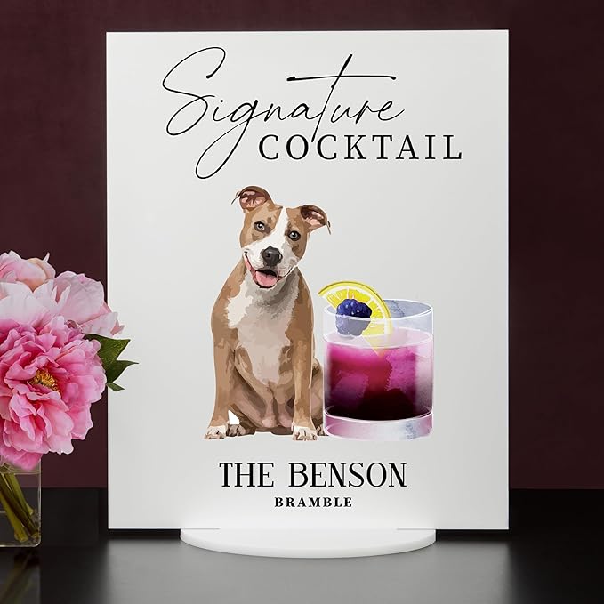 Pet Signature Drink Wedding Signs by Elation+Factory+Co.