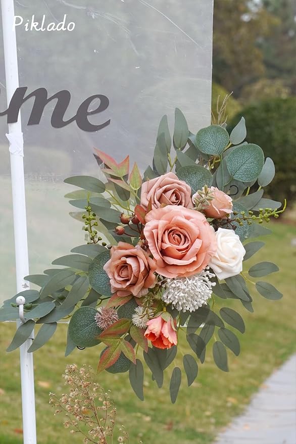 Faux Flower Swag Set of 2 for Wedding Welcome Signs Floral Swag Wedding - Image 4
