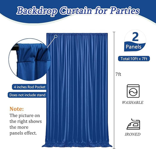 10 x 7 Feet Blue A Backdrop Curtain - Image 2