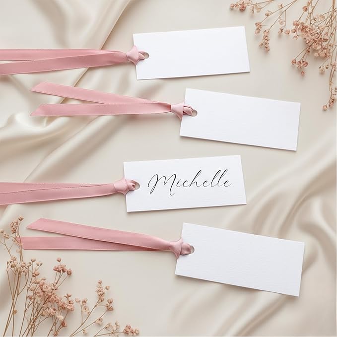 50 Pcs Name Place Cards for Table Setting Blank Wedding Place Cards by Humyoun