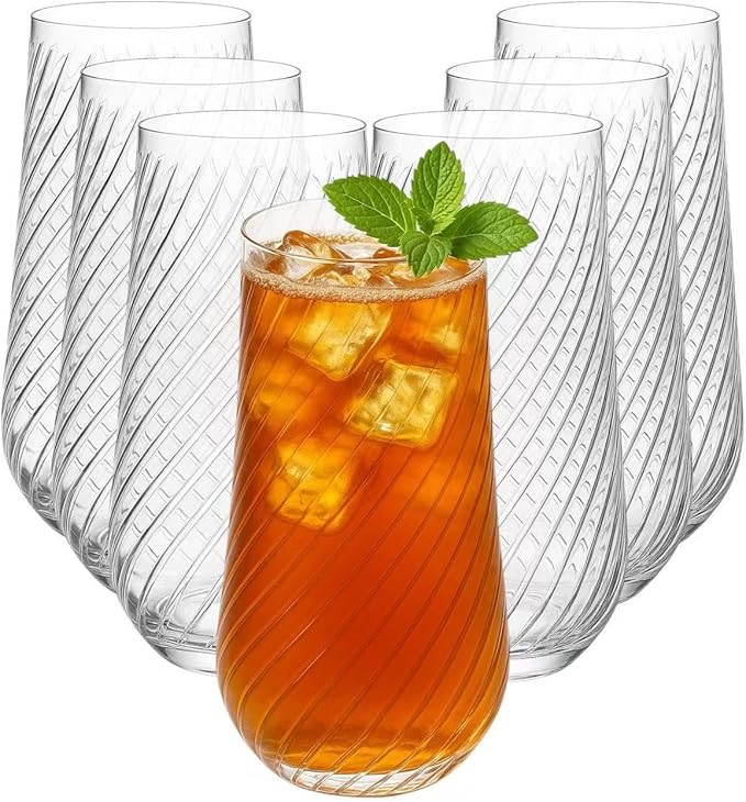 48 Pack Origami Ripple Plastic Glasses 24 9 Ounce Stemless Champagne Flutes & - Image 5