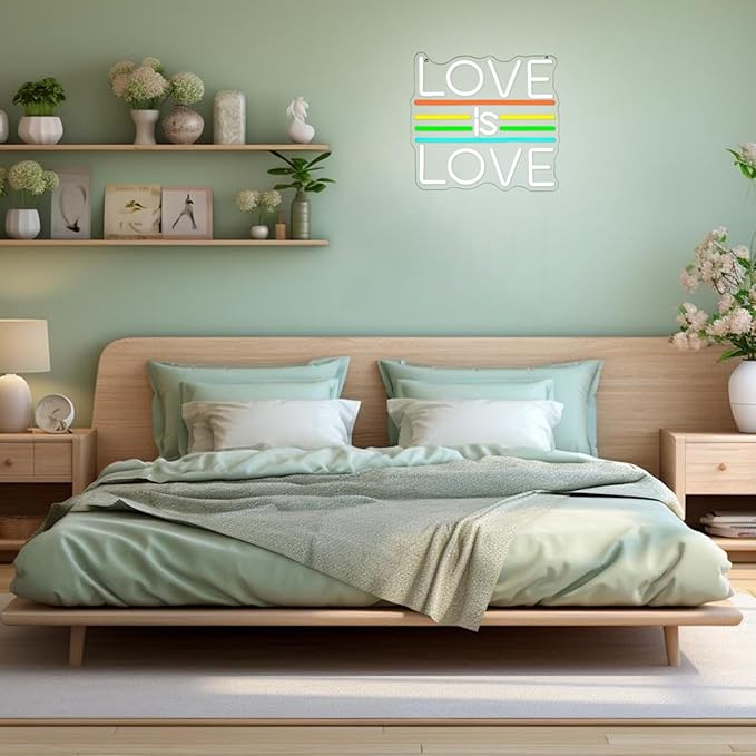 Love Is Love Neon Sign for Wall Decor Wedding Neon Light Pride Rainbow LED Neon - Image 7