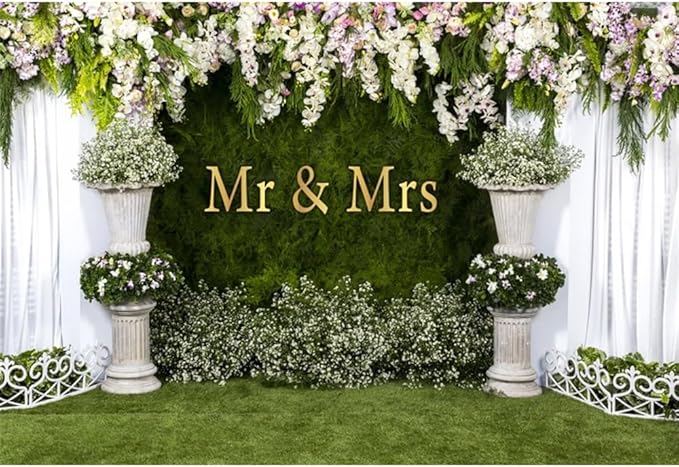 Wedding Arch Flower Backdrop 7x5ft - Image 4