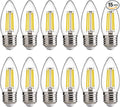 FLSNT 5000K Daylight Dimmable LED Candelabra Bulbs, 60W Equivalent, B11 E26 by FLSNT